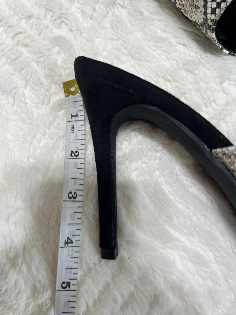 Cape Robbin Tristen Snake Print Mule Heels Square Toe Stiletto Size 9 NIB - Picture 8 of 11